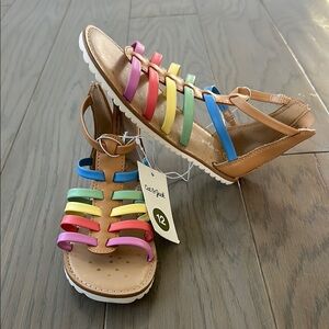 Colorful Rainbow Strappy Gladiator Sandals by Cat & Jack